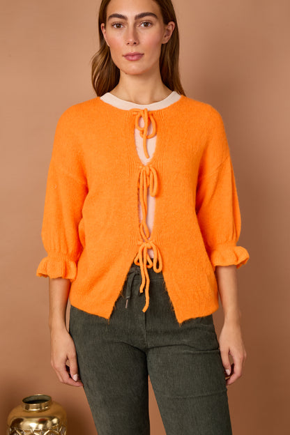 ALPACA FRONT TIE CARDIGAN