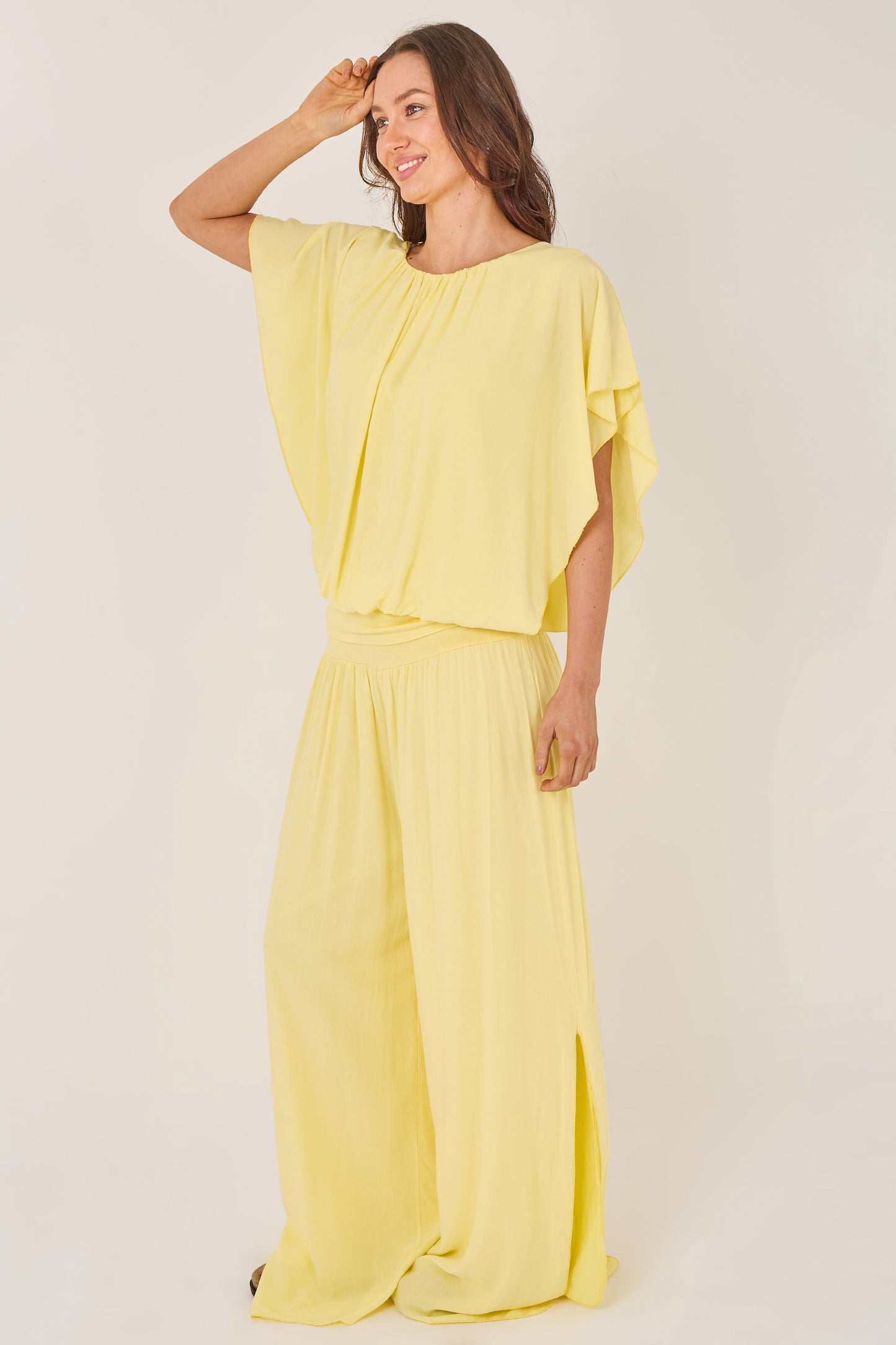 HIGH WAIST WIDE LEG TROUSER