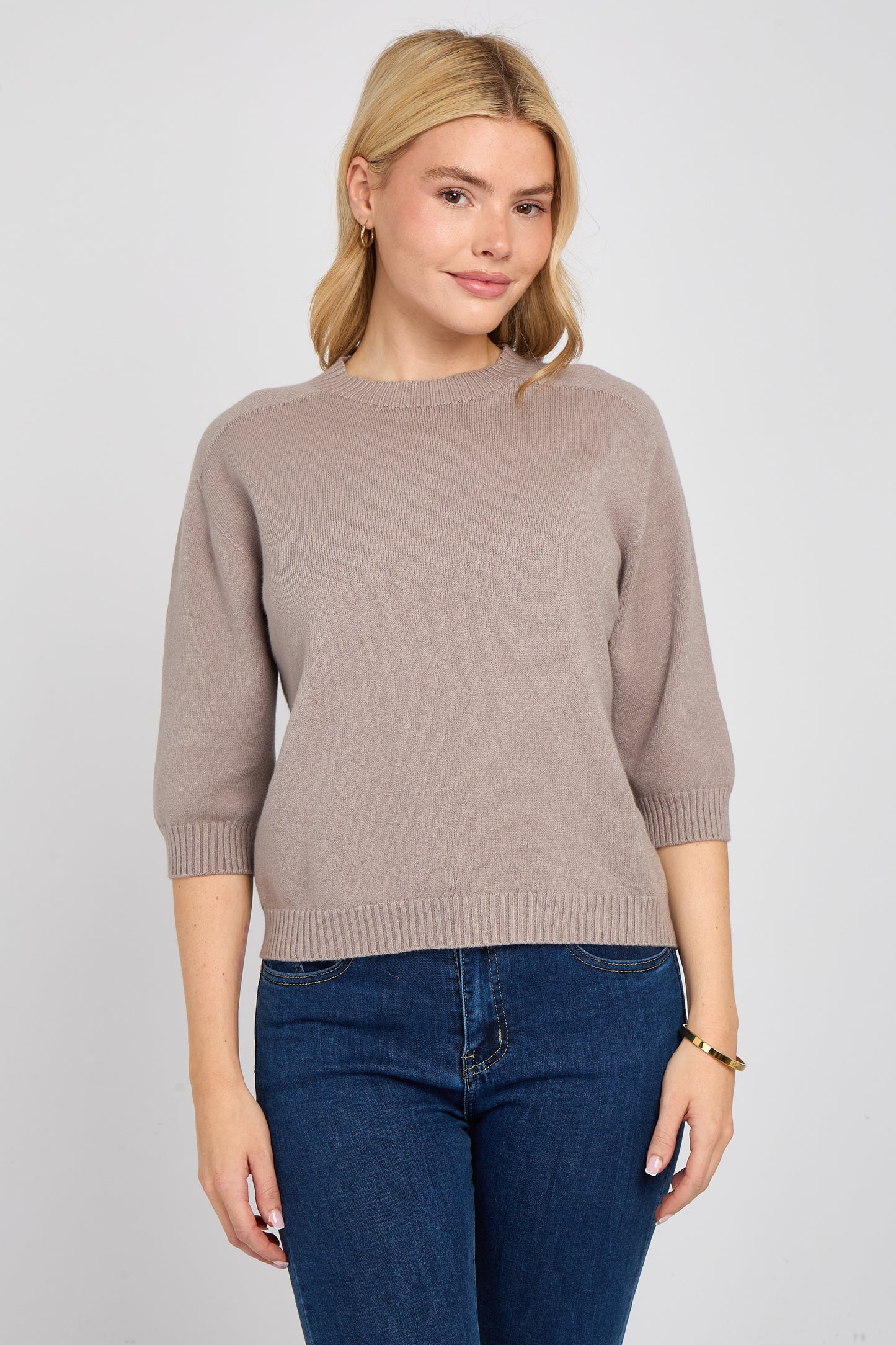 CREW NECK RIBBED JUMPER
