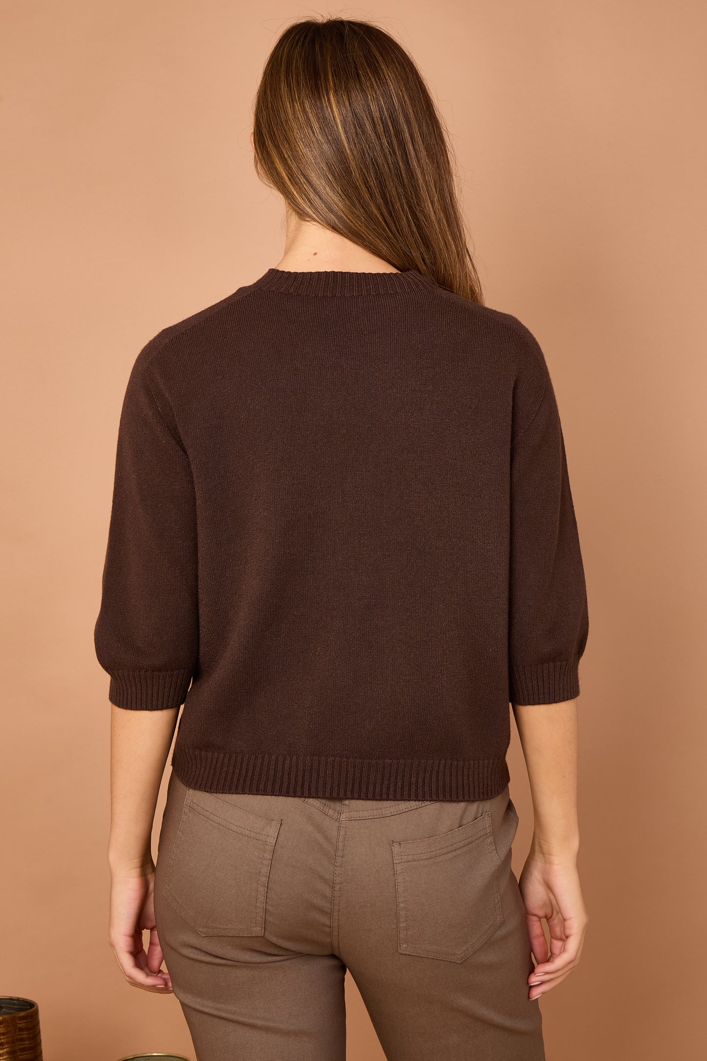CREW NECK RIBBED JUMPER