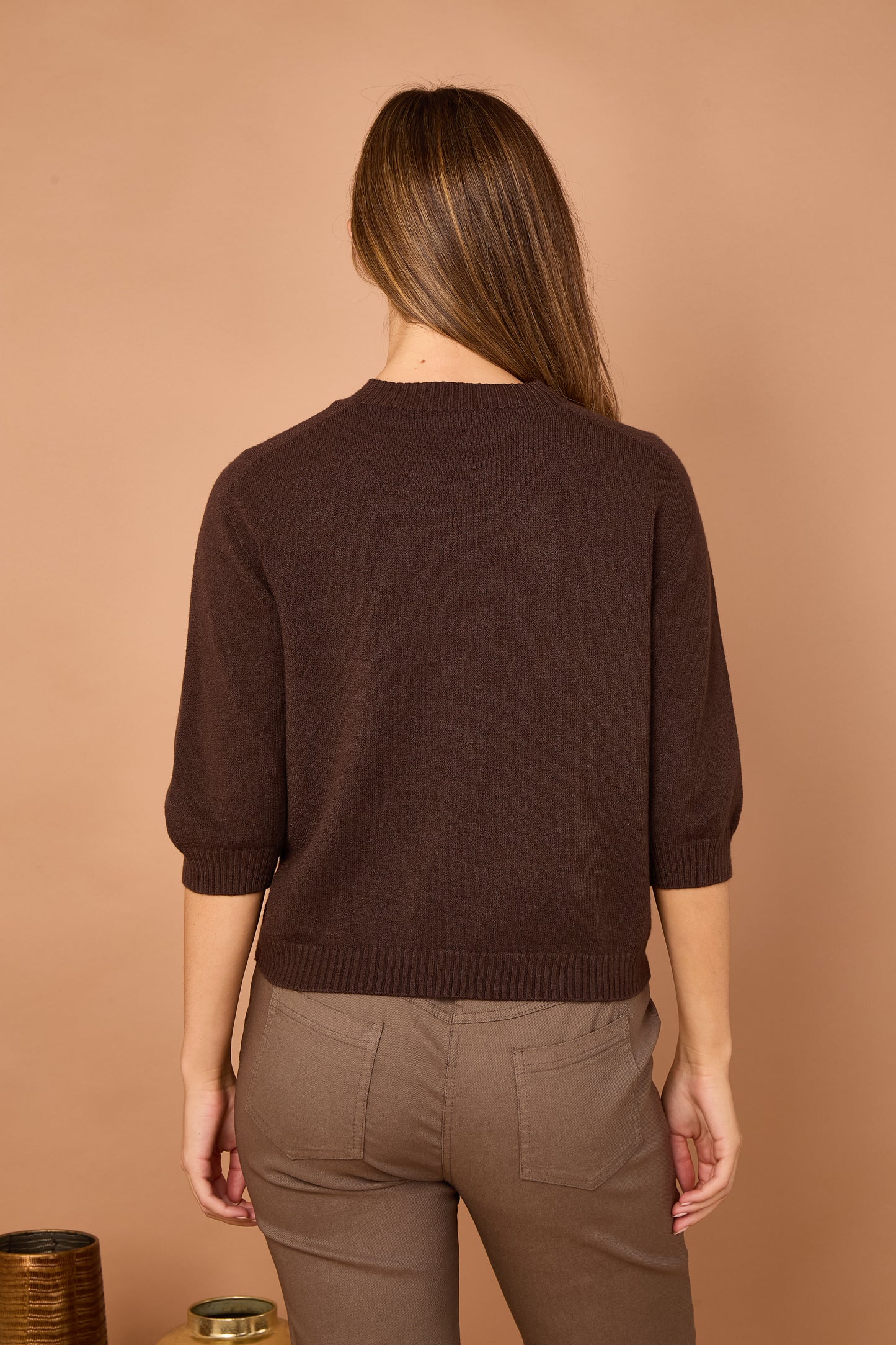 CREW NECK RIBBED JUMPER