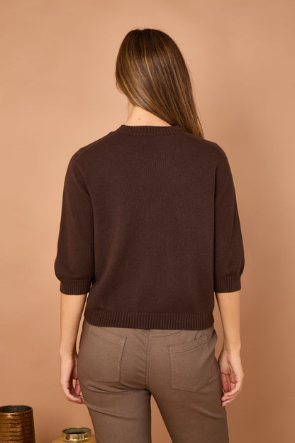 CREW NECK RIBBED JUMPER