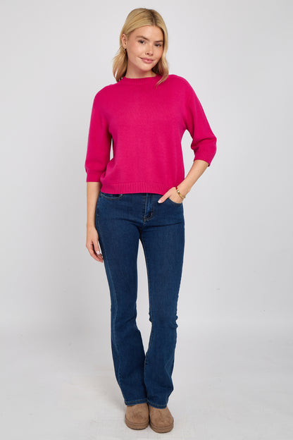 CREW NECK RIBBED JUMPER