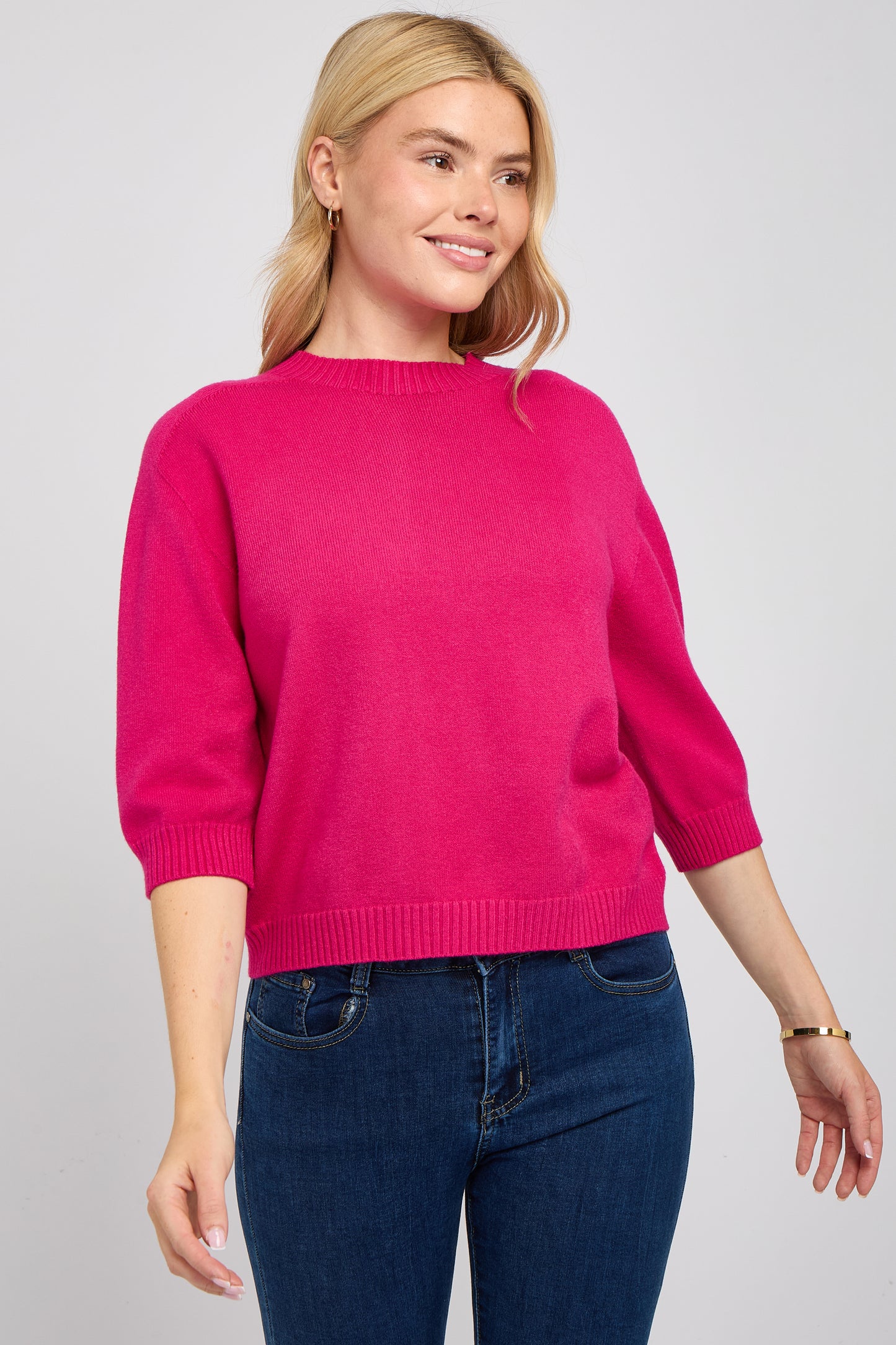 CREW NECK RIBBED JUMPER