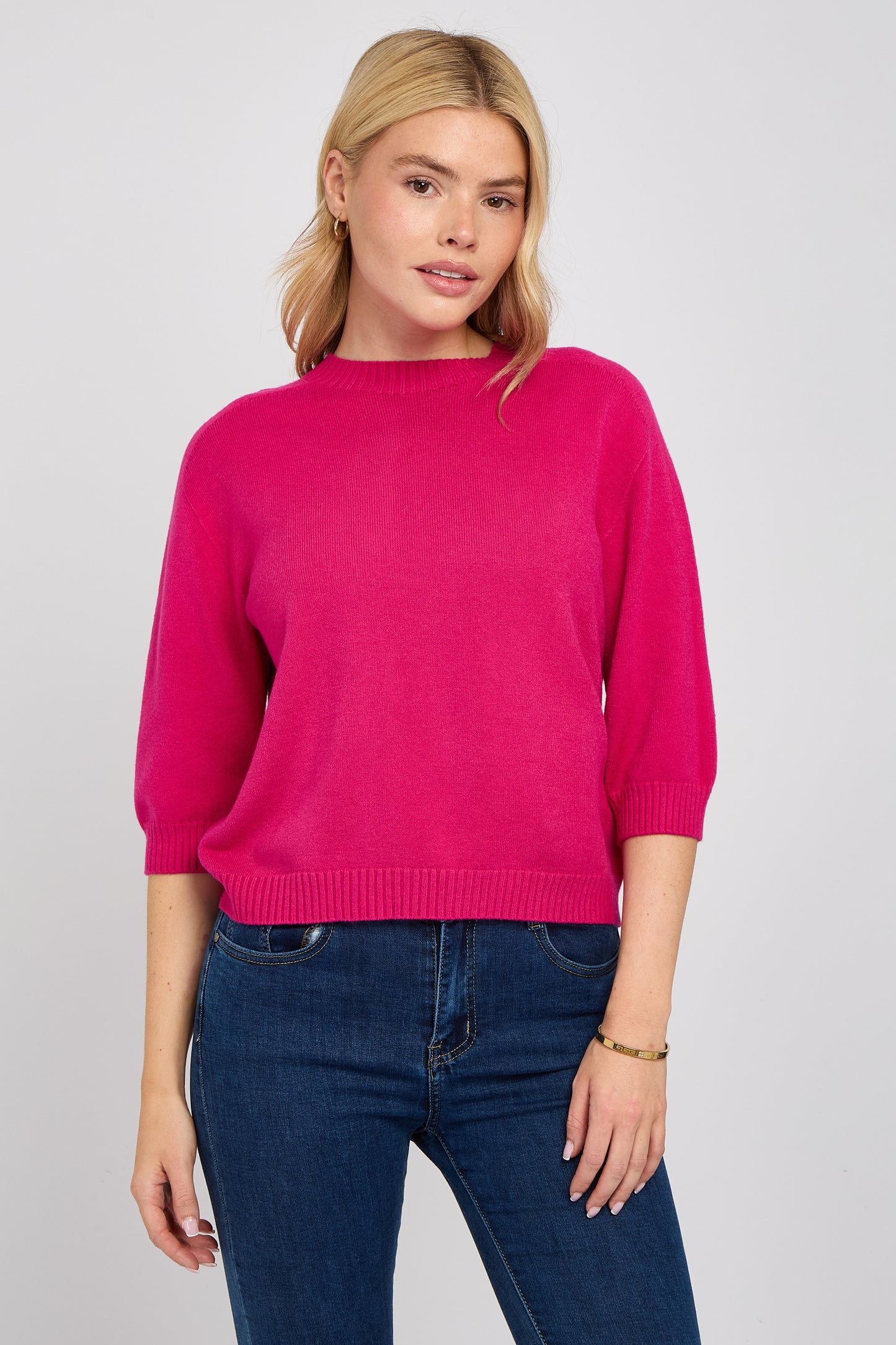 CREW NECK RIBBED JUMPER