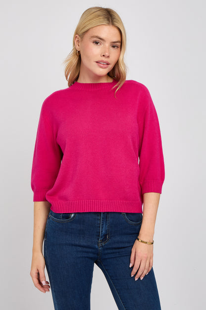 CREW NECK RIBBED JUMPER