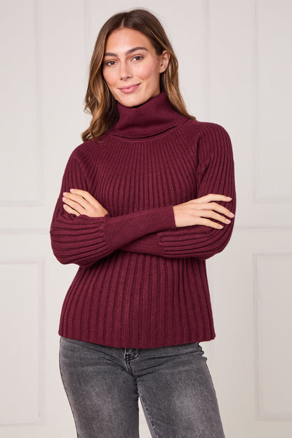 RIBBED TURTLE NECK JUMPER