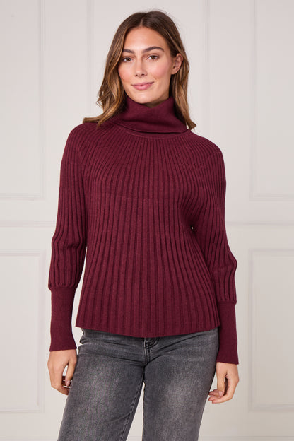 RIBBED TURTLE NECK JUMPER