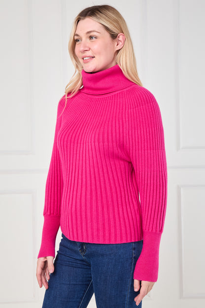 RIBBED TURTLE NECK JUMPER