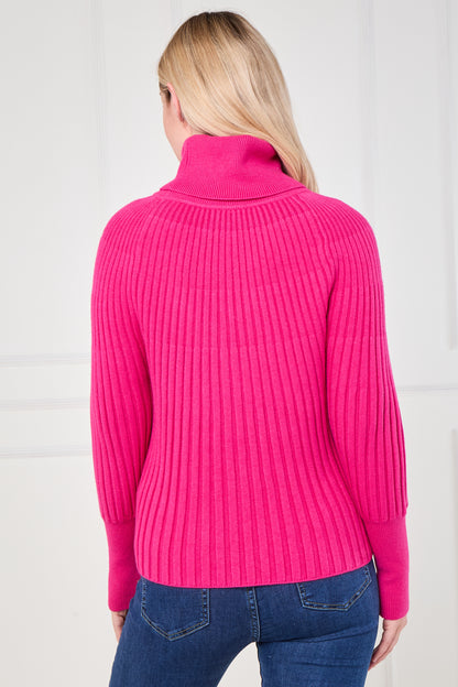 RIBBED TURTLE NECK JUMPER