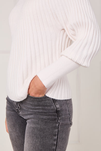 RIBBED TURTLE NECK JUMPER