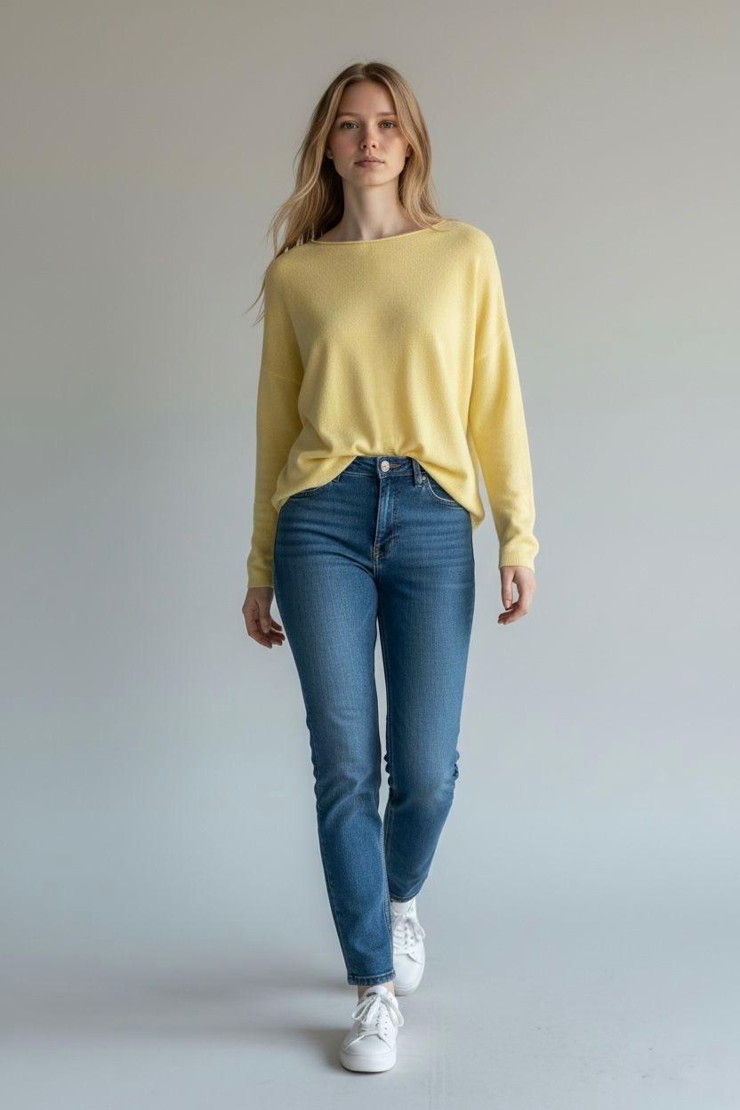 WAFFLE KNIT BACK DETAIL JUMPER