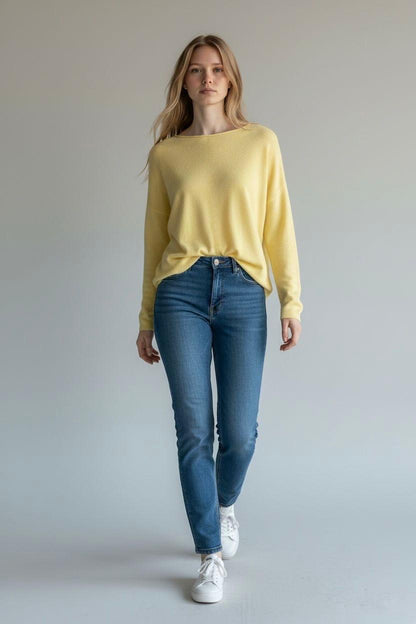 WAFFLE KNIT BACK DETAIL JUMPER