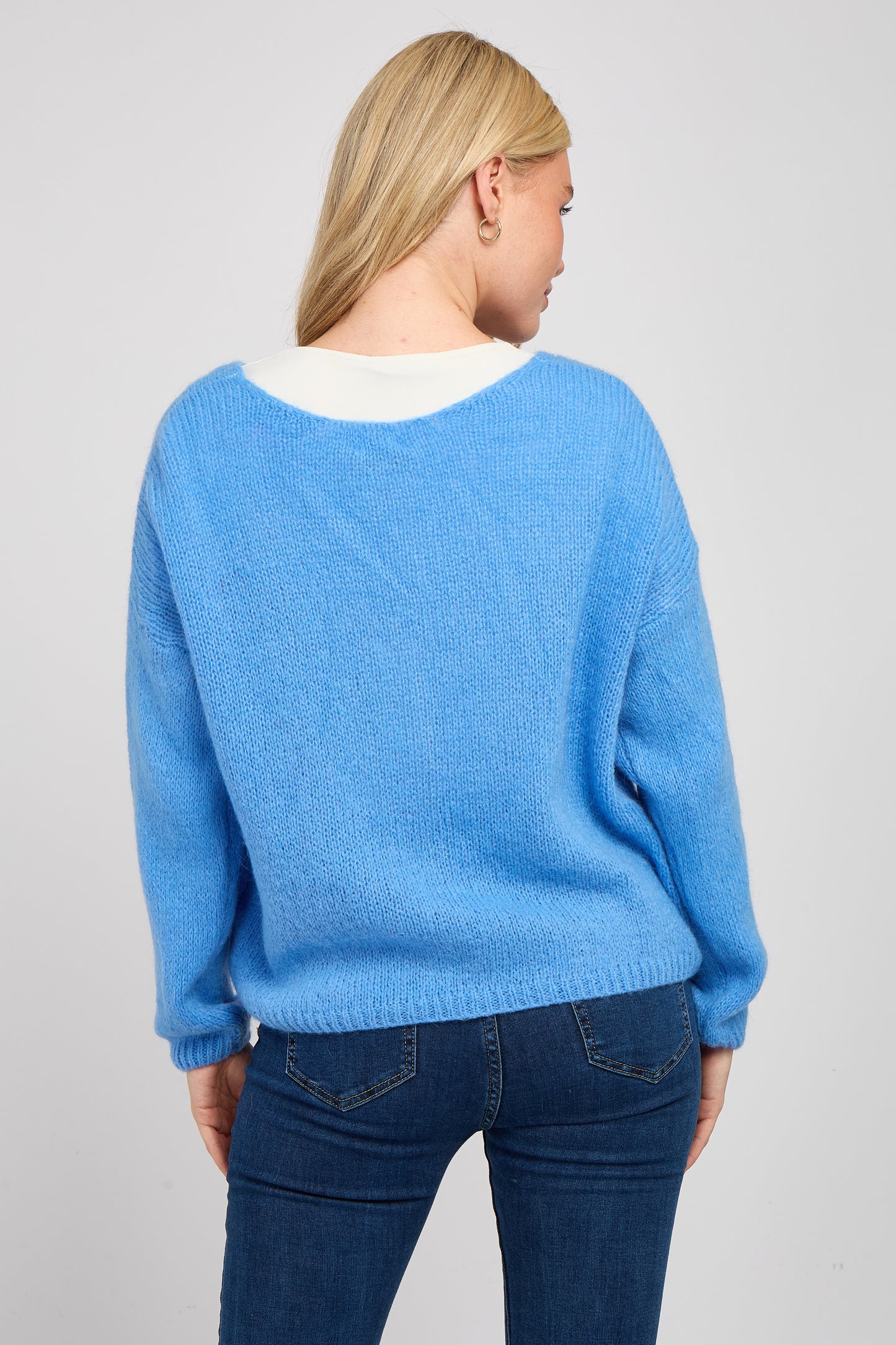 MOHAIR BUTTON THROUGH CARDIGAN