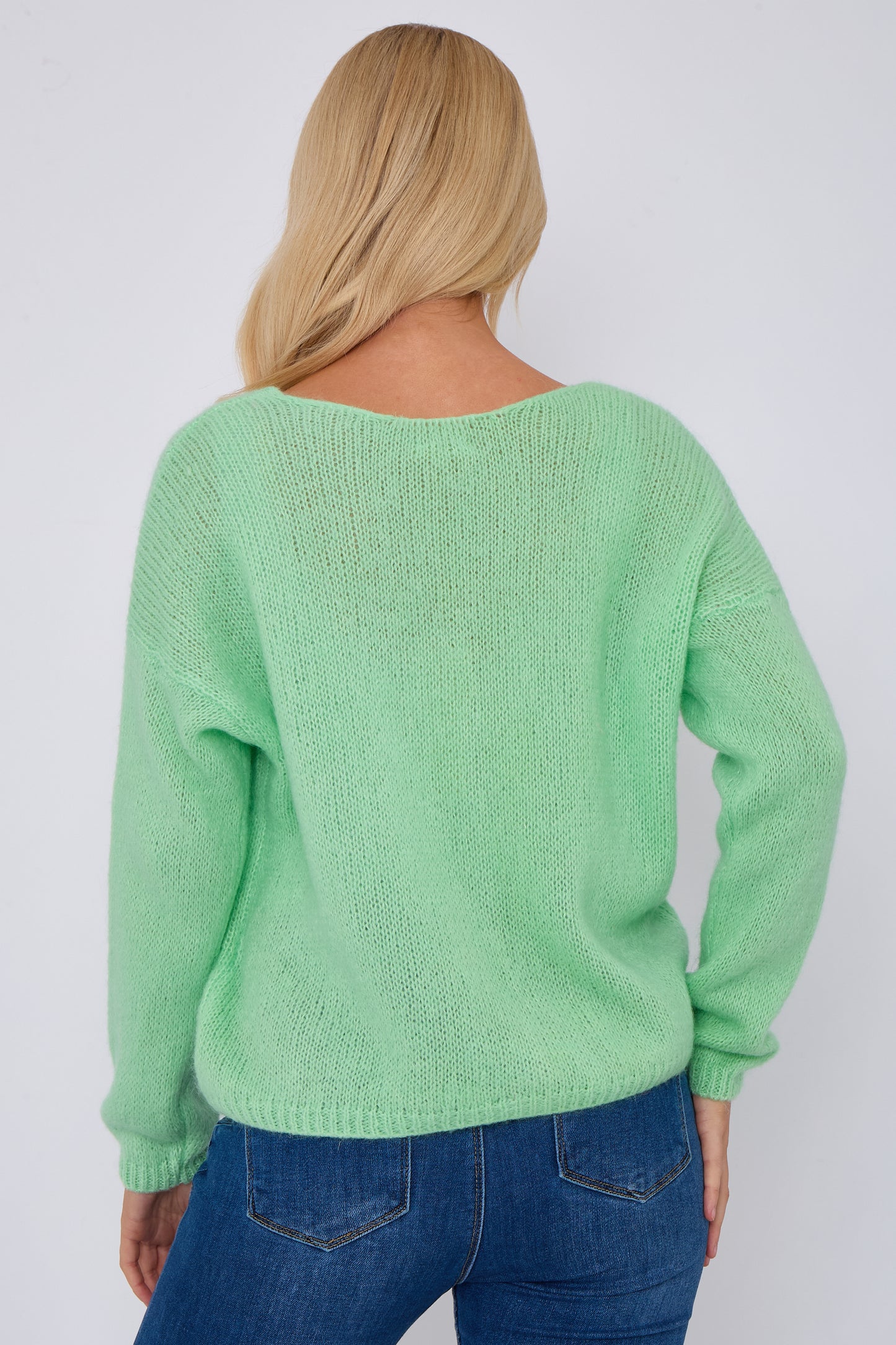 MOHAIR BUTTON THROUGH CARDIGAN