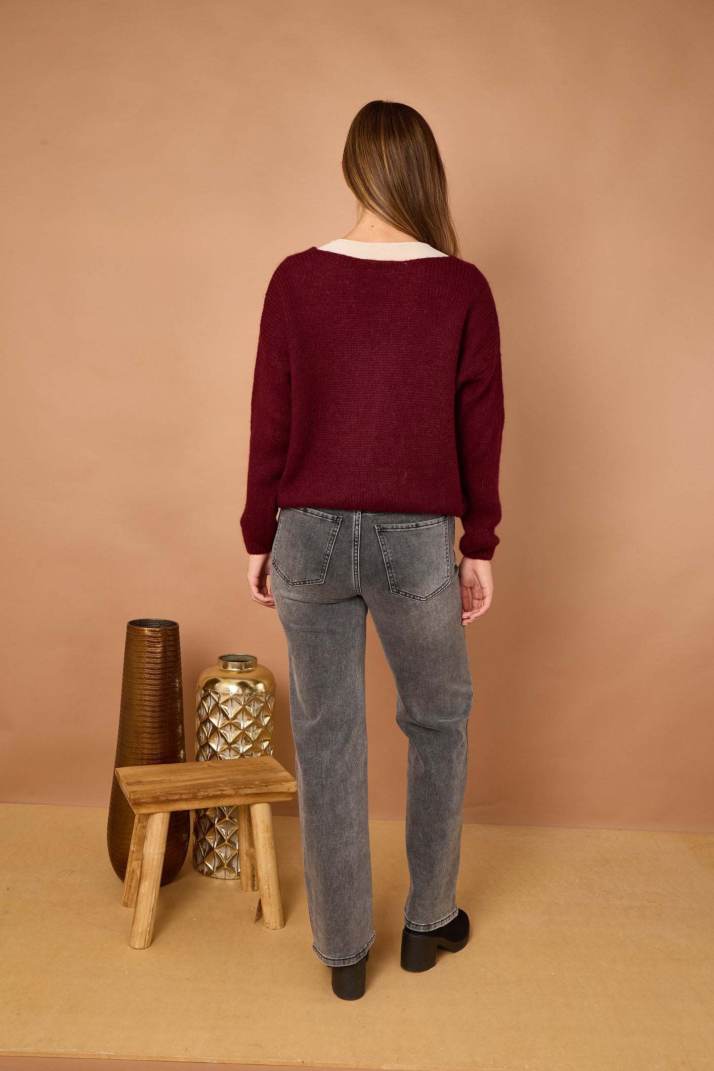 MOHAIR BUTTON THROUGH CARDIGAN
