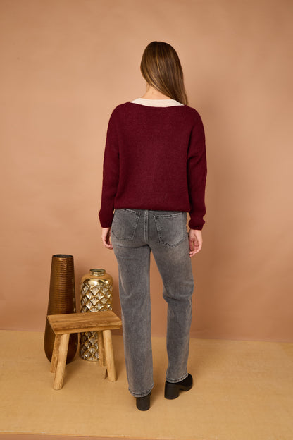 MOHAIR BUTTON THROUGH CARDIGAN