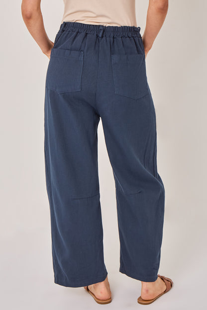 BARREL LEG COTTON TROUSER