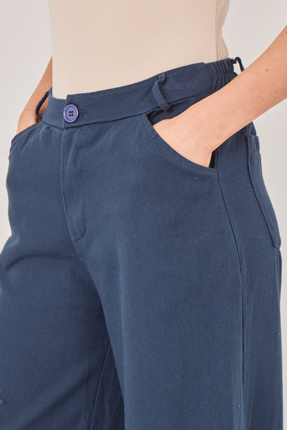 BARREL LEG COTTON TROUSER