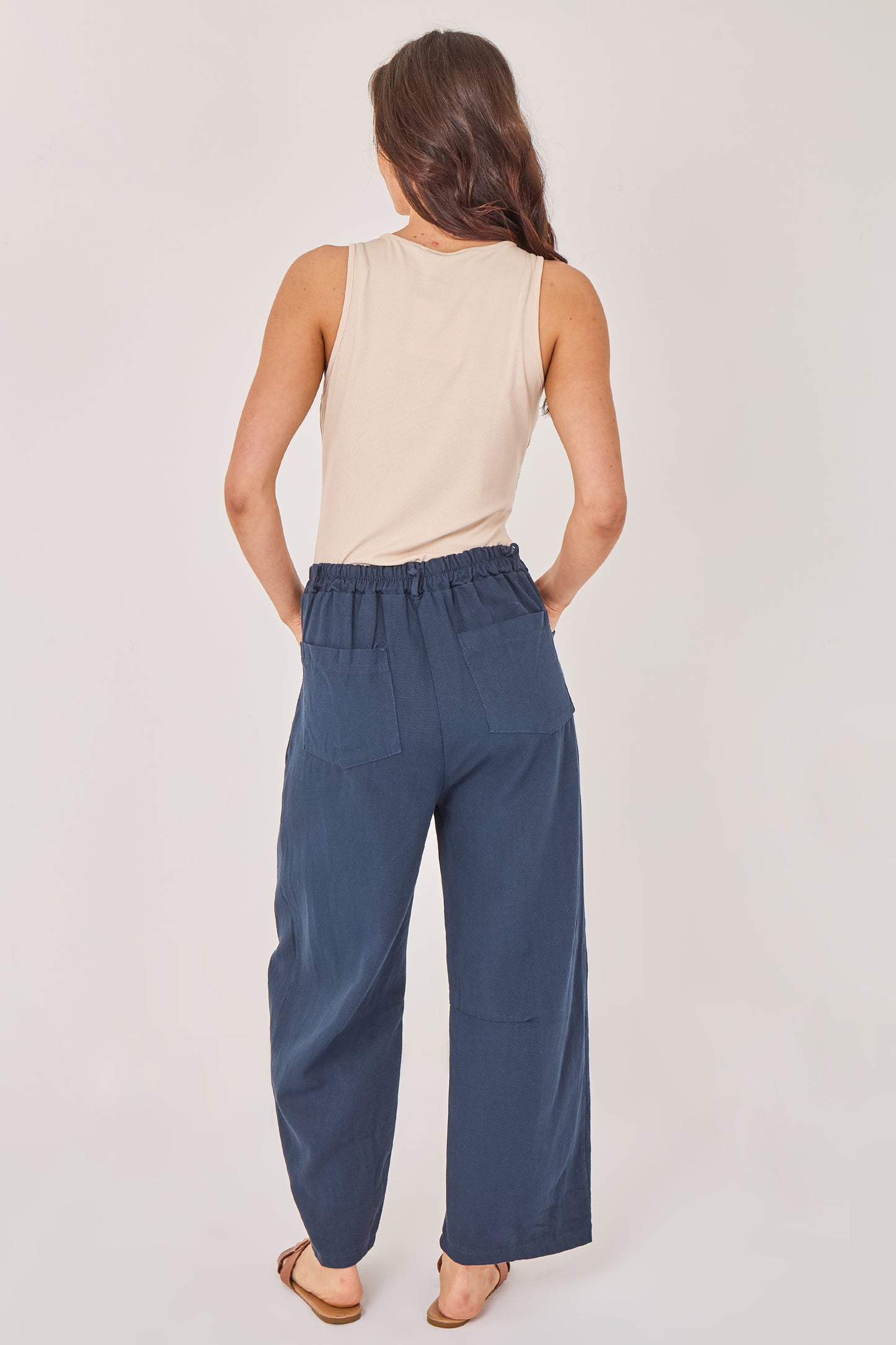 BARREL LEG COTTON TROUSER