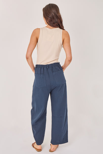 BARREL LEG COTTON TROUSER