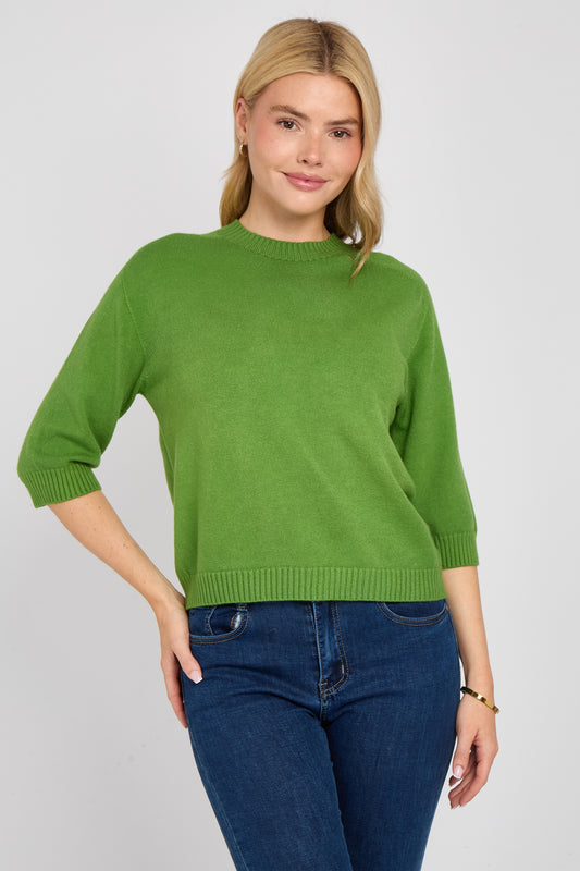 CREW NECK RIBBED JUMPER