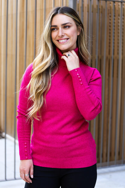 POLO NECK SOFT KNITTED JUMPER