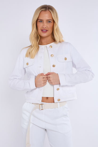 DENIM GOLD BUTTON JACKET [8PK]