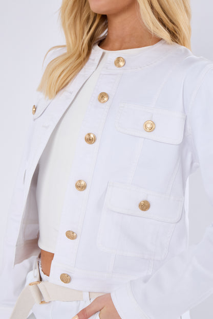 DENIM GOLD BUTTON JACKET [8PK]
