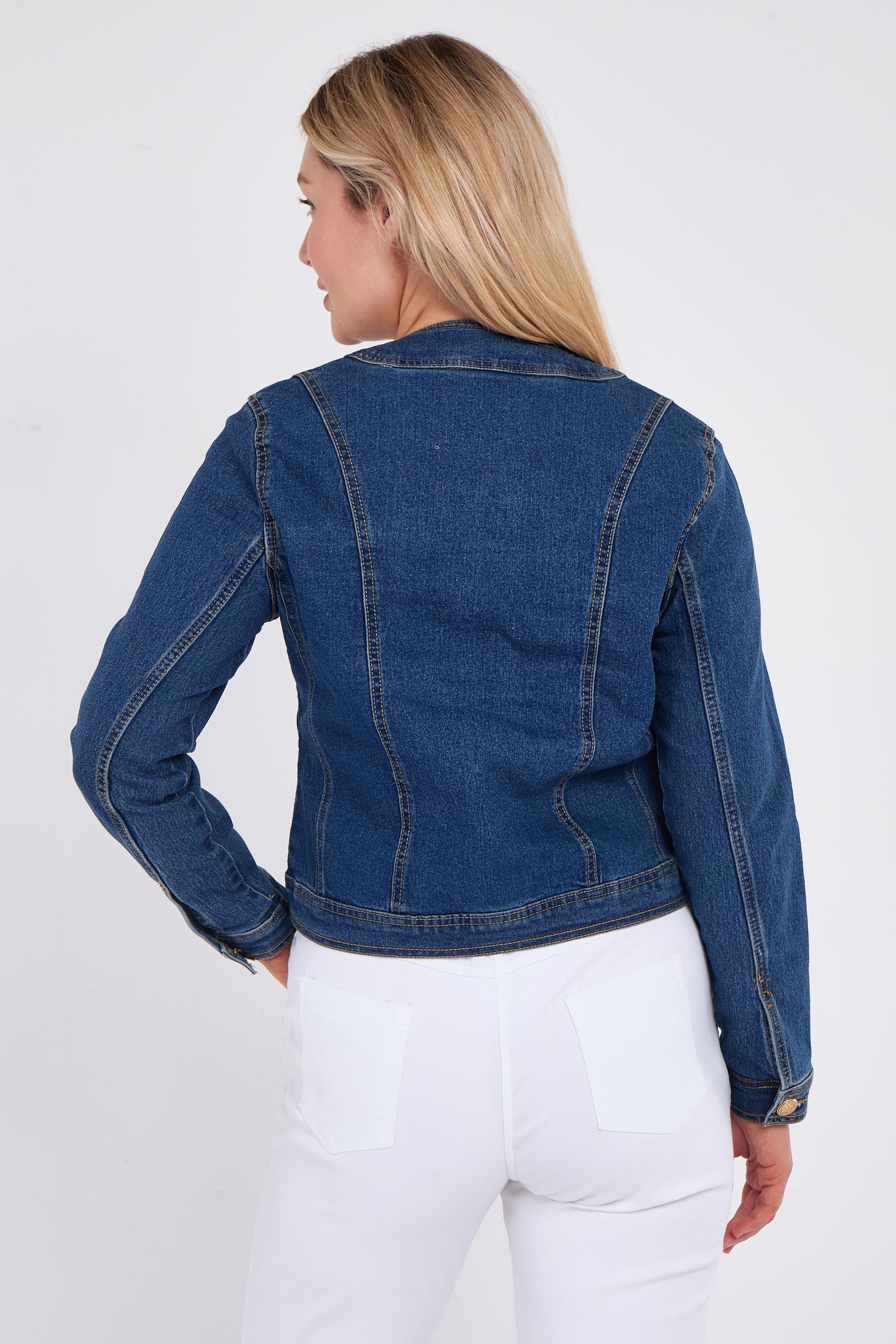 DENIM GOLD BUTTON JACKET [8PK]