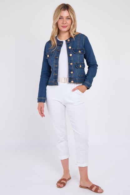 DENIM GOLD BUTTON JACKET [8PK]