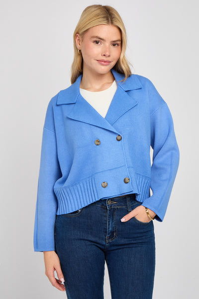 DOUBLE BREASTED KNITTED JACKET