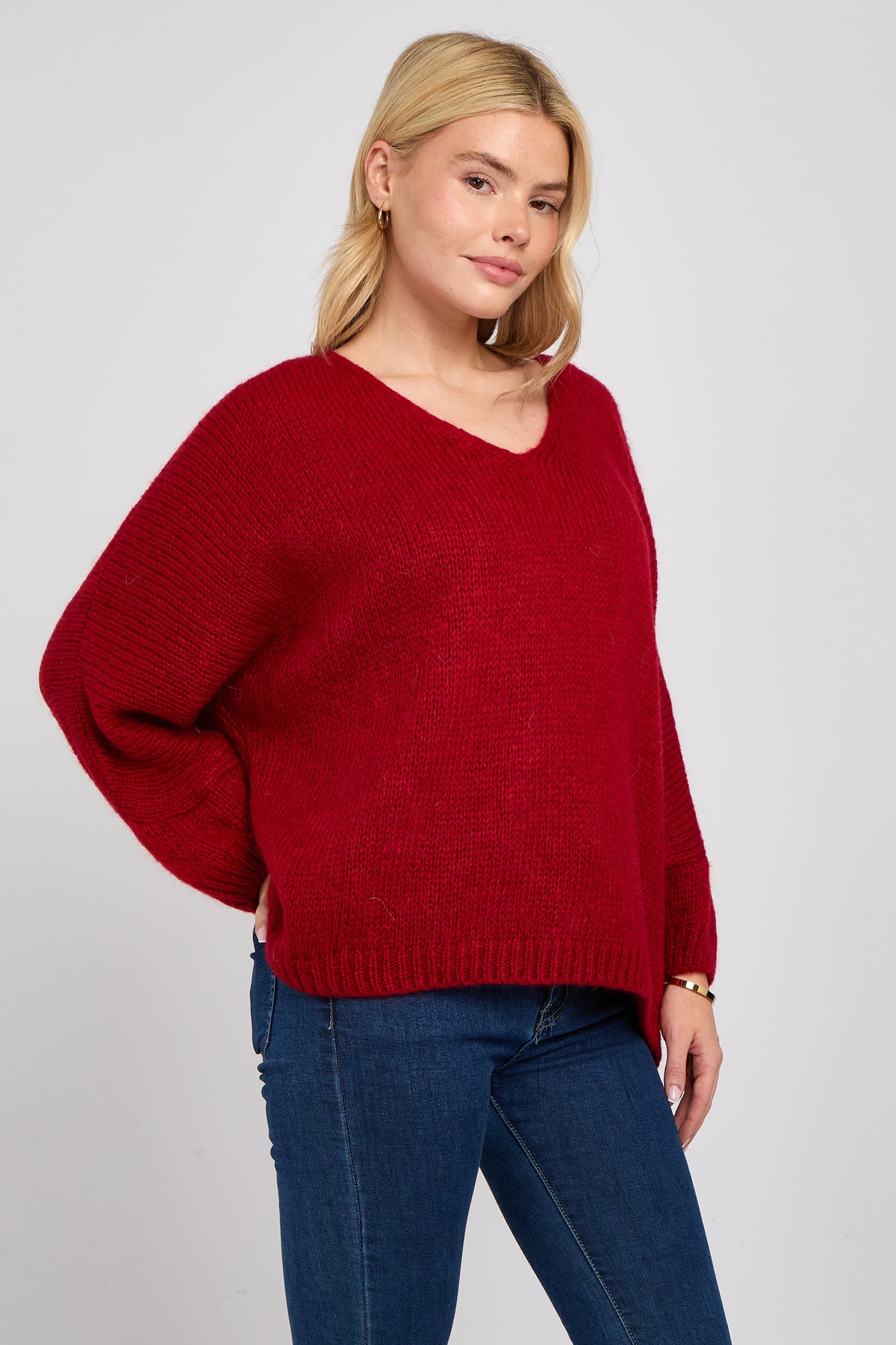 MOHAIR V-NECK JUMPER