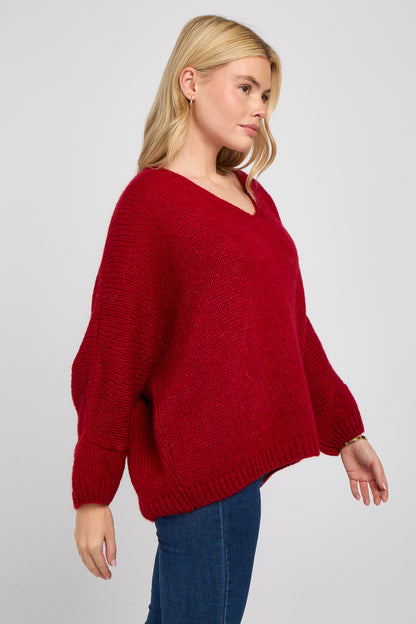 MOHAIR V-NECK JUMPER