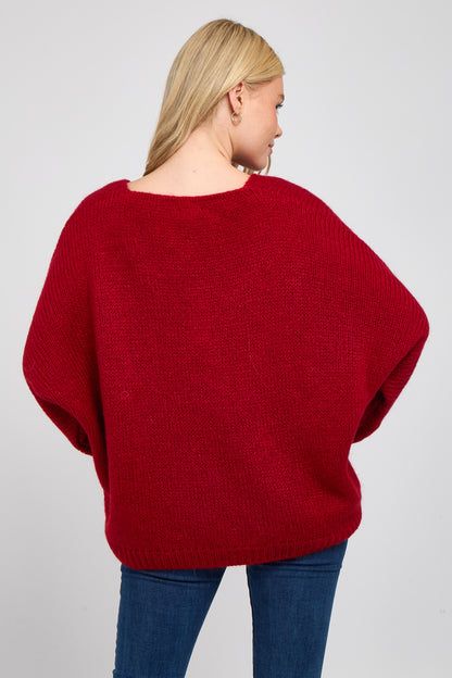 MOHAIR V-NECK JUMPER