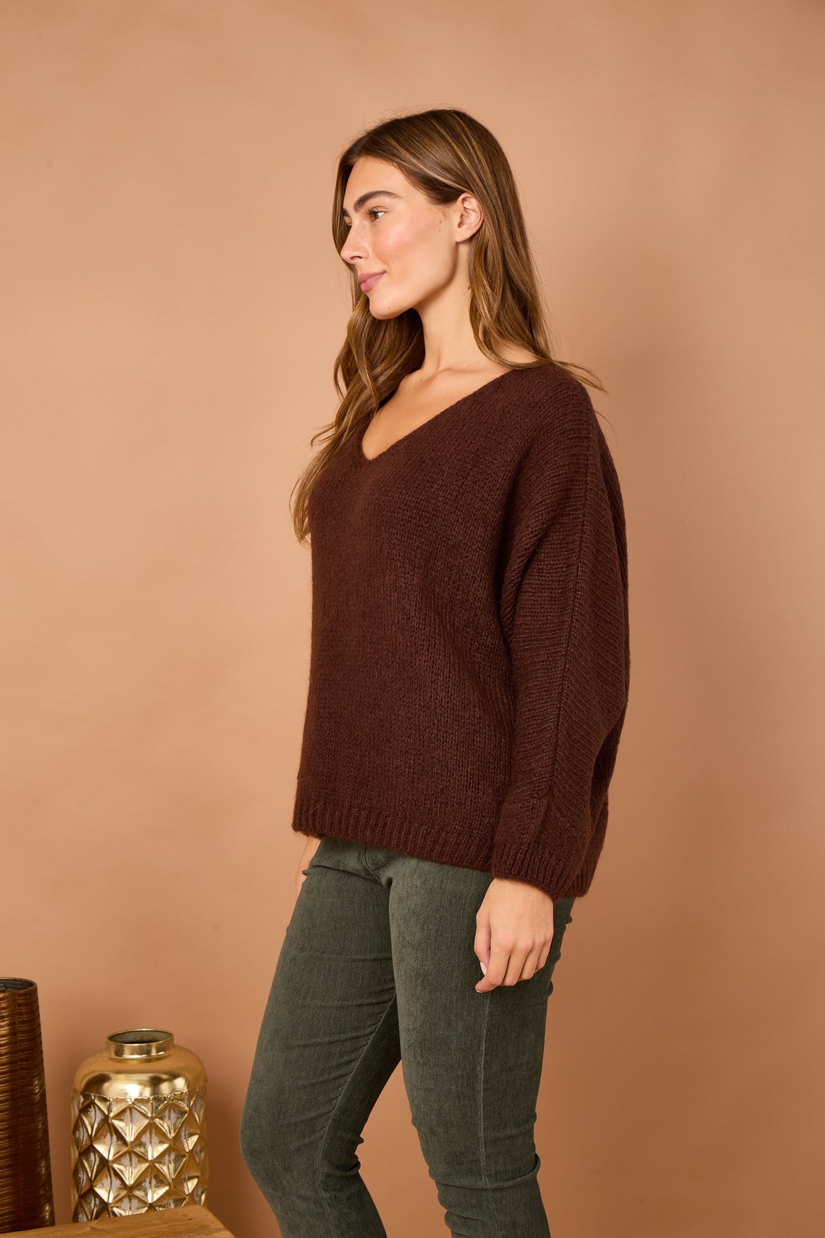 MOHAIR V-NECK JUMPER