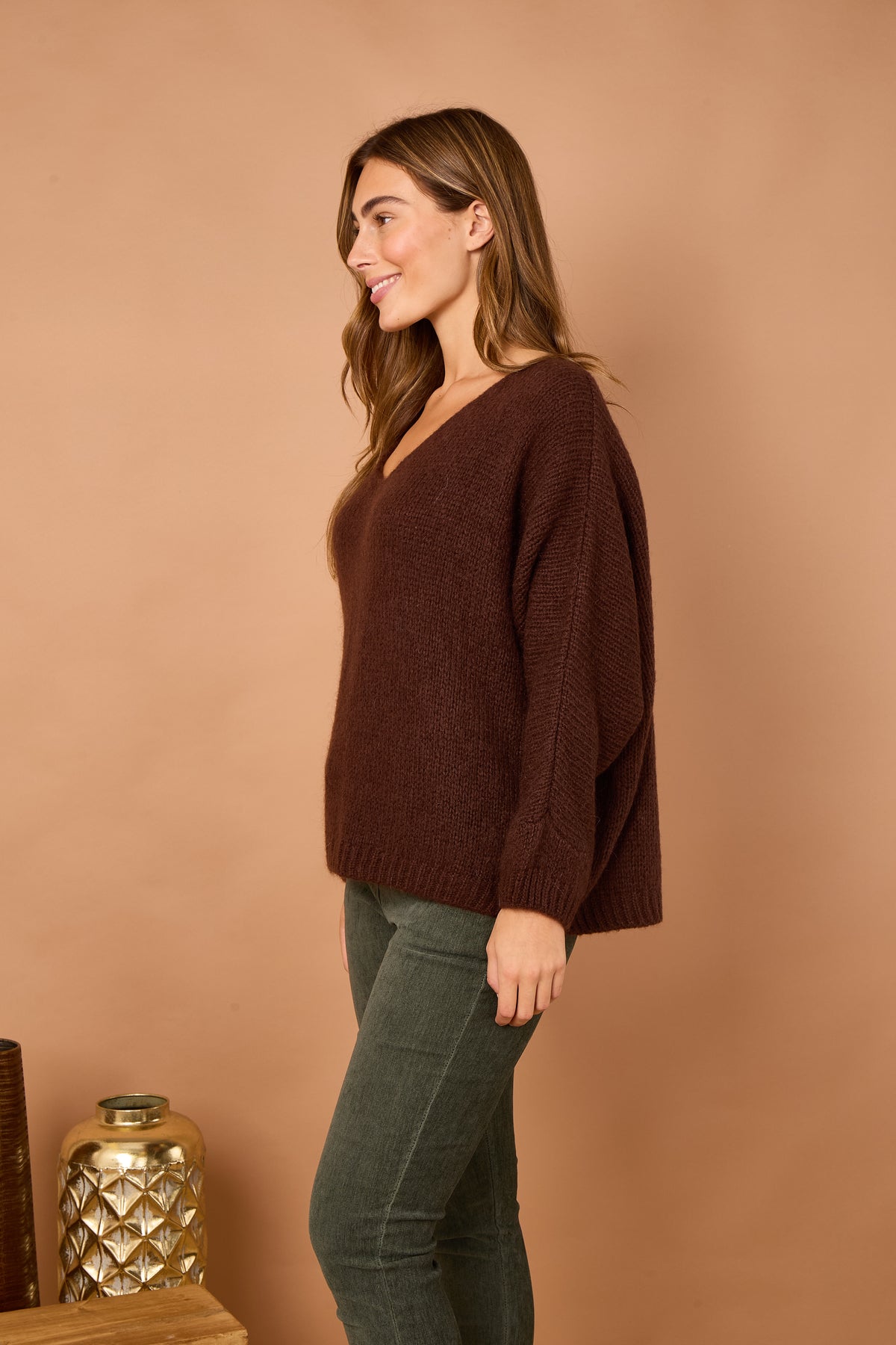 MOHAIR V-NECK JUMPER