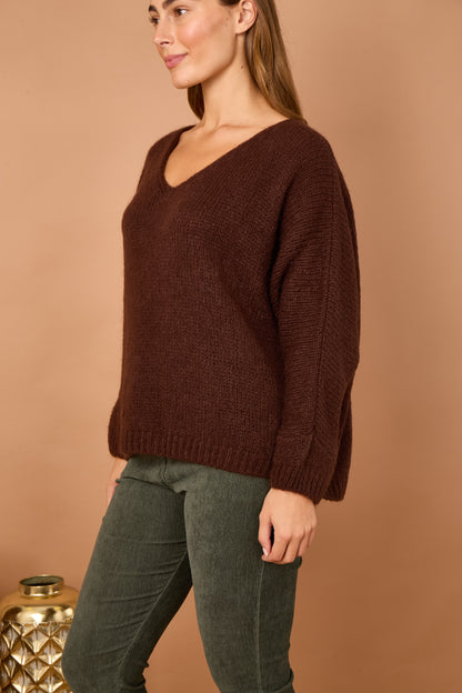 MOHAIR V-NECK JUMPER