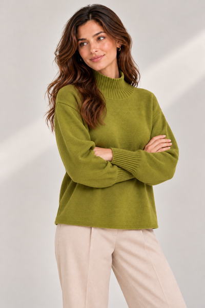 TURTLE NECK RIBBED JUMPER