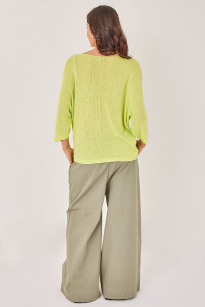 V-NECK CROCHET TOP
