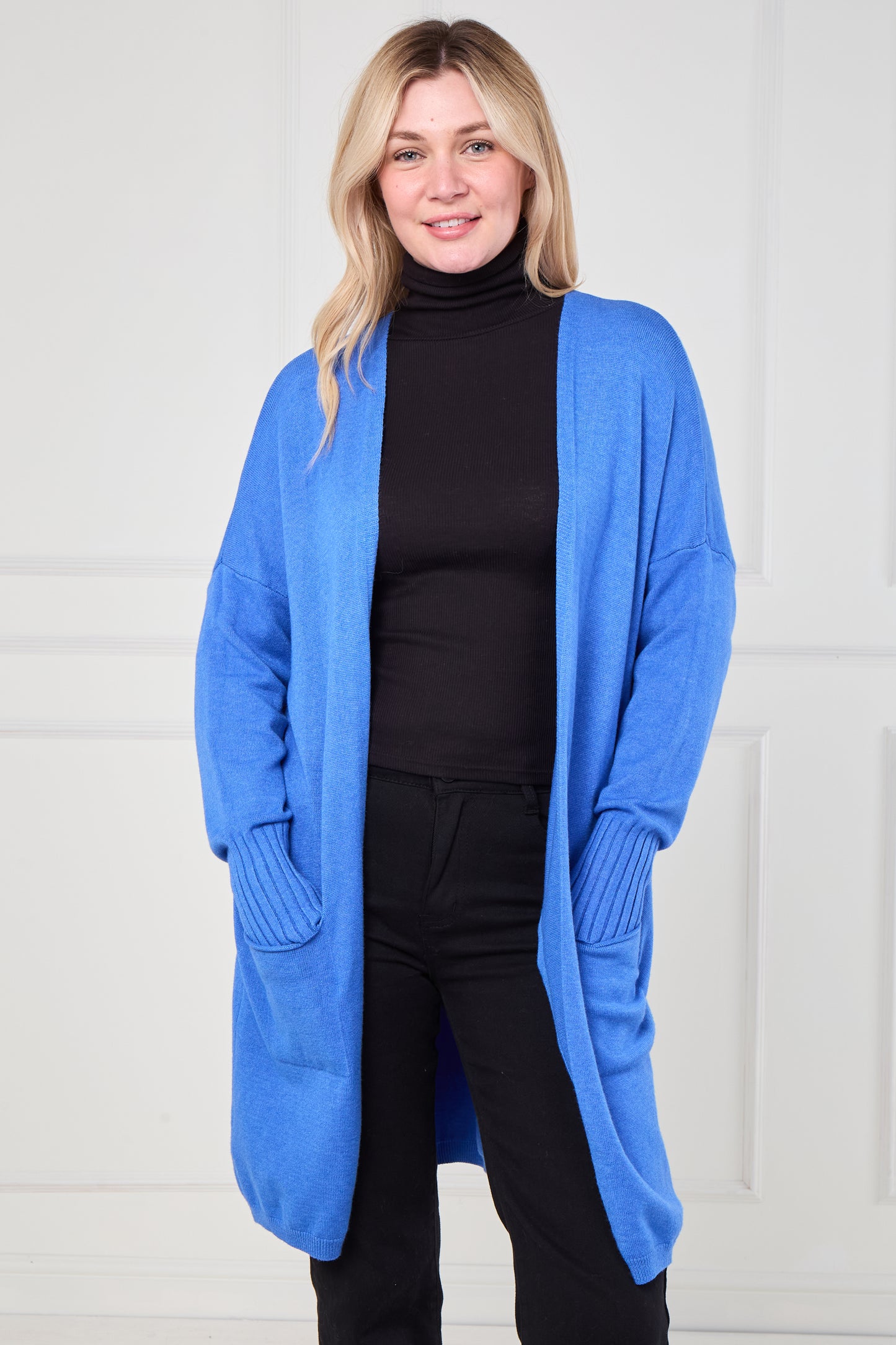 RIBBED TWO POCKET CARDIGAN