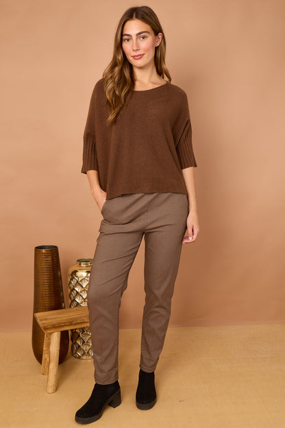 RIBBED EDGE BOXY FIT JUMPER