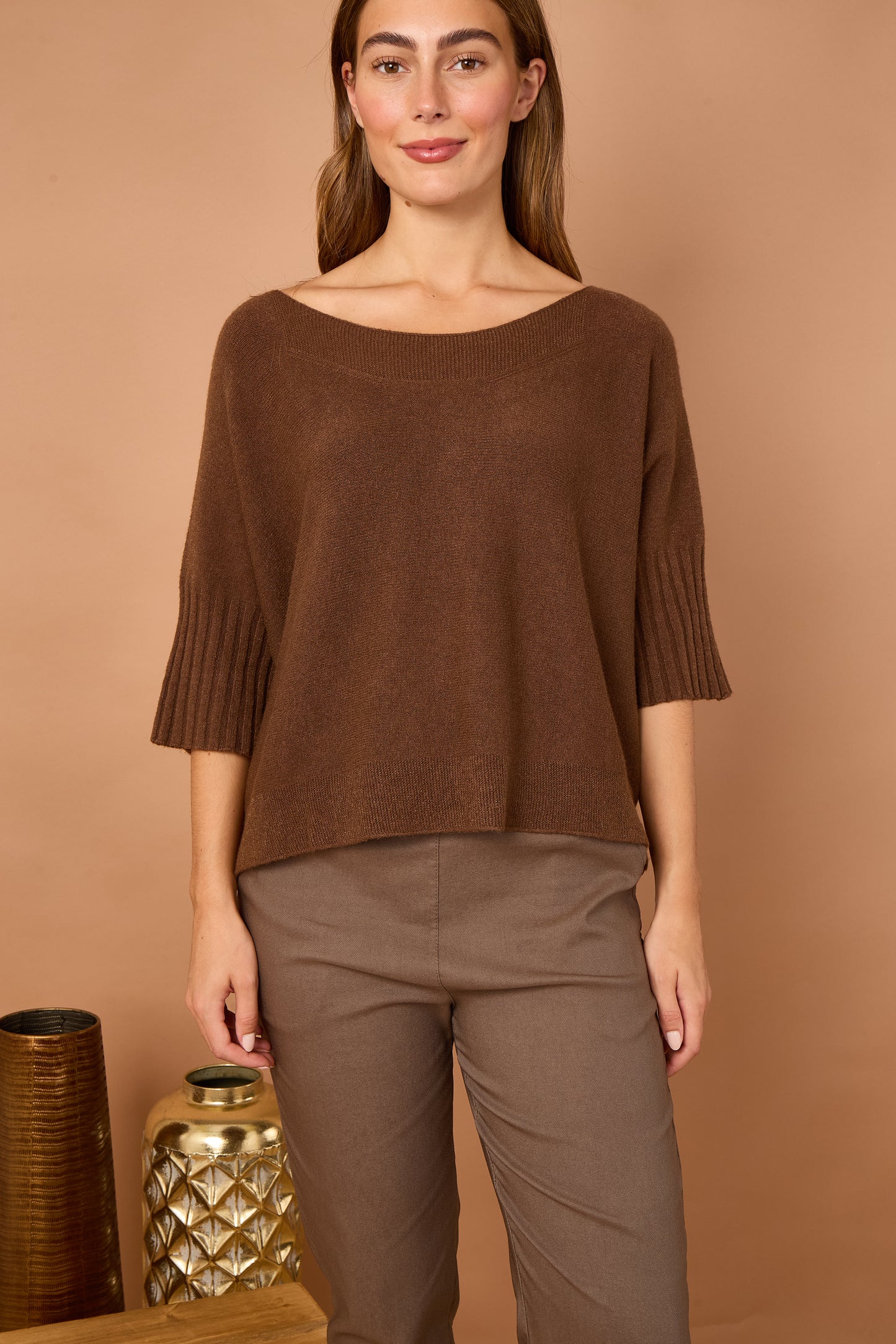 RIBBED EDGE BOXY FIT JUMPER