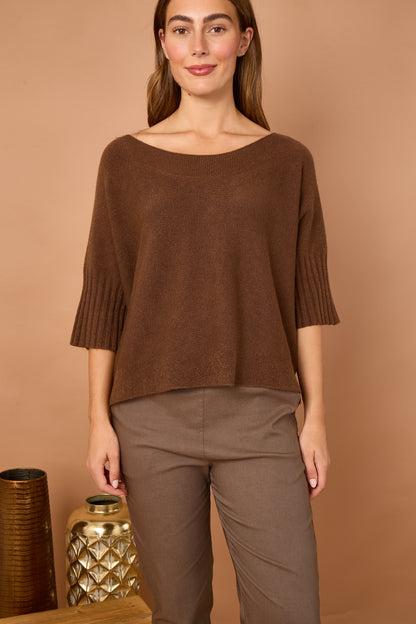 RIBBED EDGE BOXY FIT JUMPER