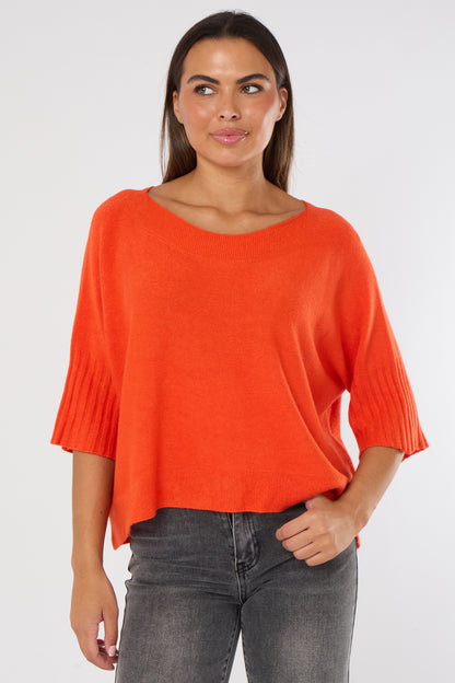 RIBBED EDGE BOXY FIT JUMPER