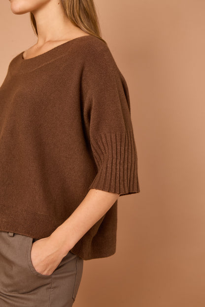 RIBBED EDGE BOXY FIT JUMPER