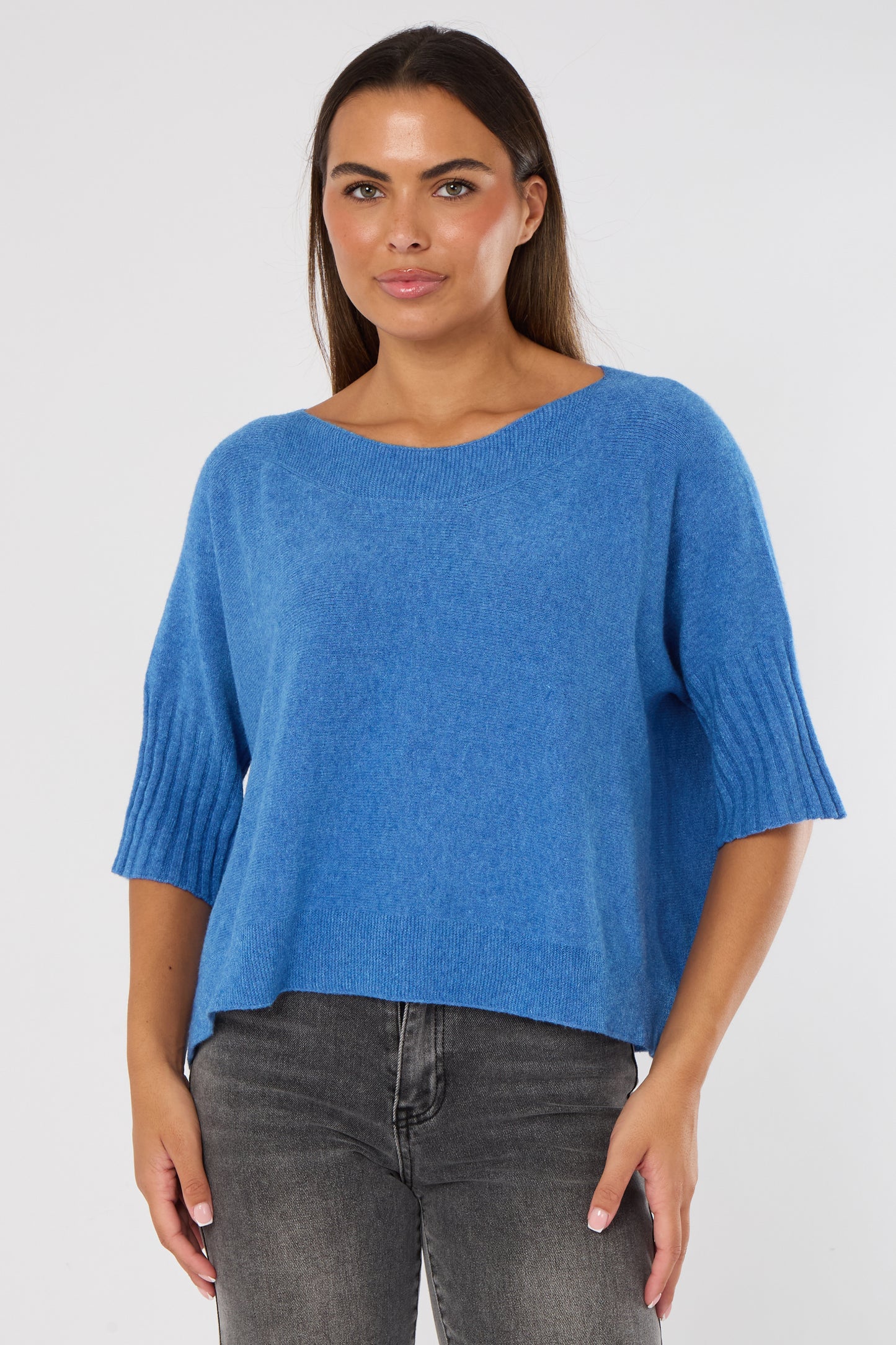 RIBBED EDGE BOXY FIT JUMPER