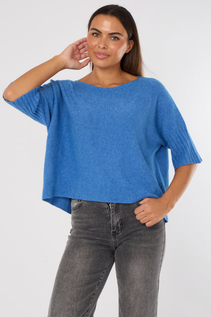 RIBBED EDGE BOXY FIT JUMPER