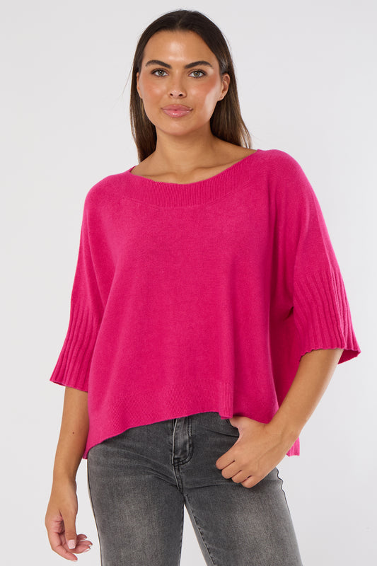 RIBBED EDGE BOXY FIT JUMPER