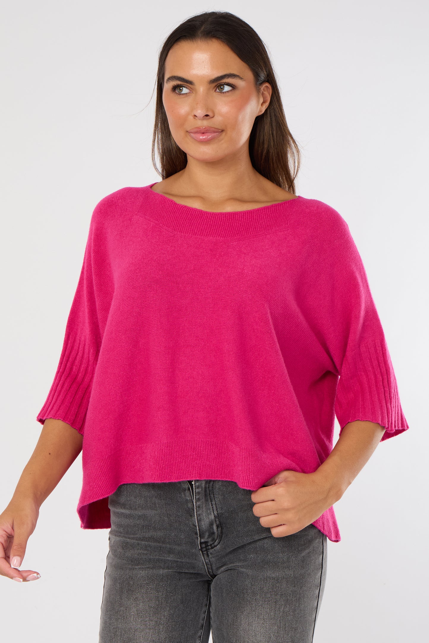 RIBBED EDGE BOXY FIT JUMPER